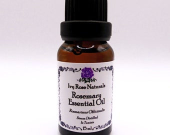 Pure Rosemary Essential Oil 15 ml Dropper Glass Bottle