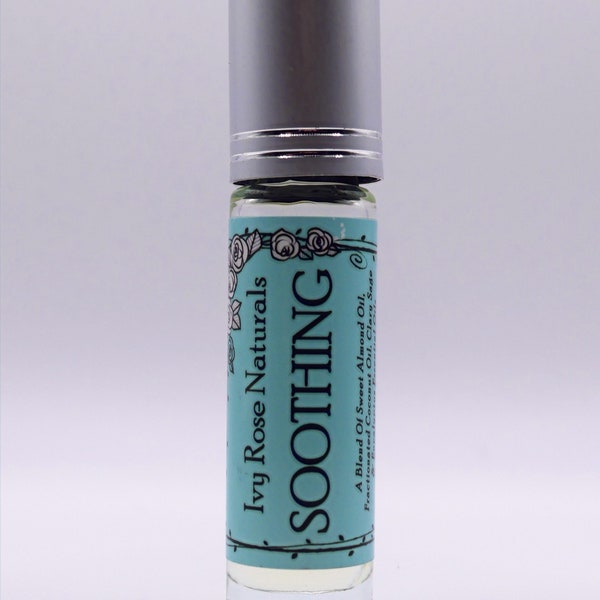 SOOTHING Aromatic Essential Oil  Roll-On - All Natural Perfume & Cologne Made With Sweet Almond Oil and Fractionated Coconut Oil - 10ml