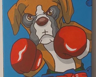 Boxer Dog wall Art print