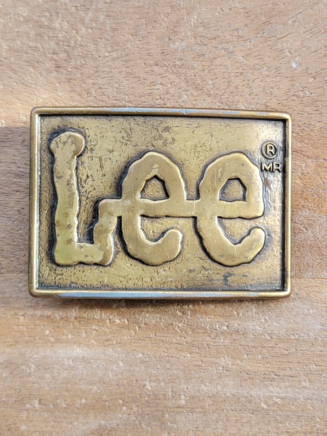 Vintage Brass LEE Belt Buckle Etsy