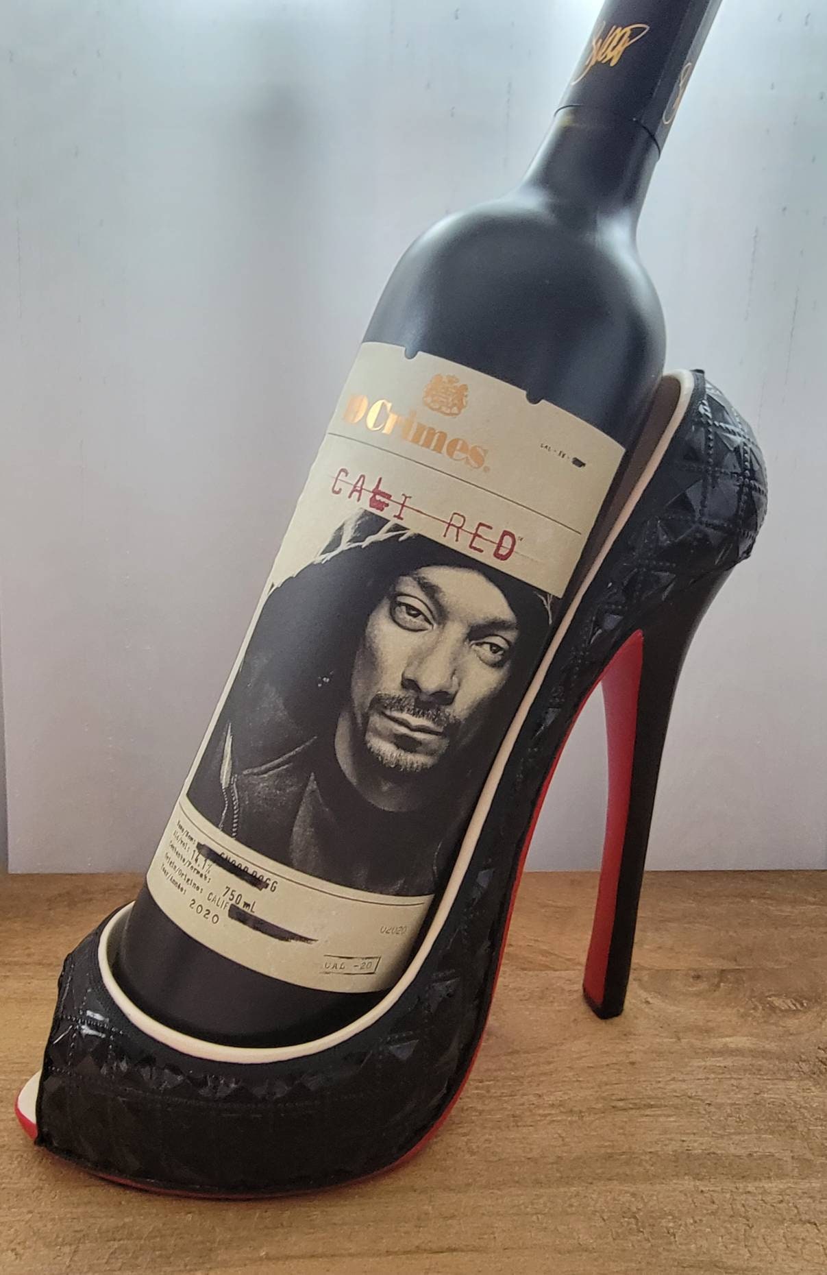 Louis Vuitton Style Heel Wine Bottle Holder 