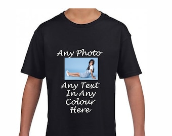 Camiseta de algodón personalizada: diseño, foto y texto personalizados, unisex.