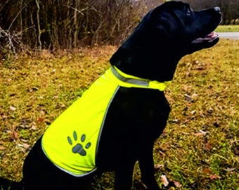 Hi Viz Dog Vest Manteau de sécurité jaune personnalisé Haute visibilité