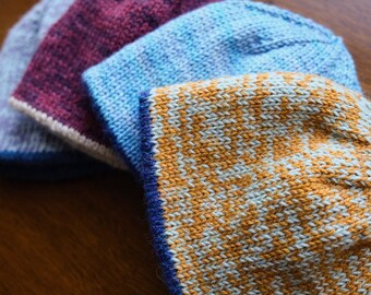 Twofold Newborn Hat Pattern | Reversible Knit Baby Beanie (PDF Digital Download)