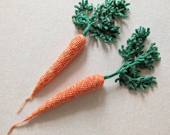 Crochet Carrot Pattern | Crochet Food Play Kitchen | Pretend Play | Montessori Play | Vegetable Amigurumi | PDF Digital Download