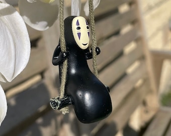 Studio Ghibli Spirited Away Kaonashi No-Face inspired hanging / dangling ornament | car accessory | Anime gift | Kawaii | UK seller