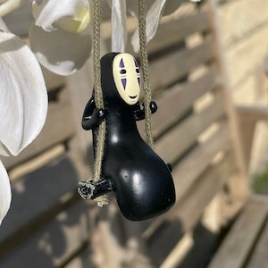 Studio Ghibli Spirited Away Kaonashi No-Face inspired hanging / dangling ornament | car accessory | Anime gift | Kawaii | UK seller