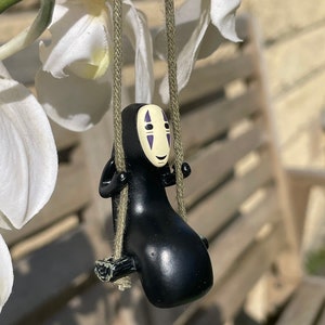 Studio Ghibli Spirited Away Kaonashi No-Face inspired hanging / dangling ornament | car accessory | Anime gift | Kawaii