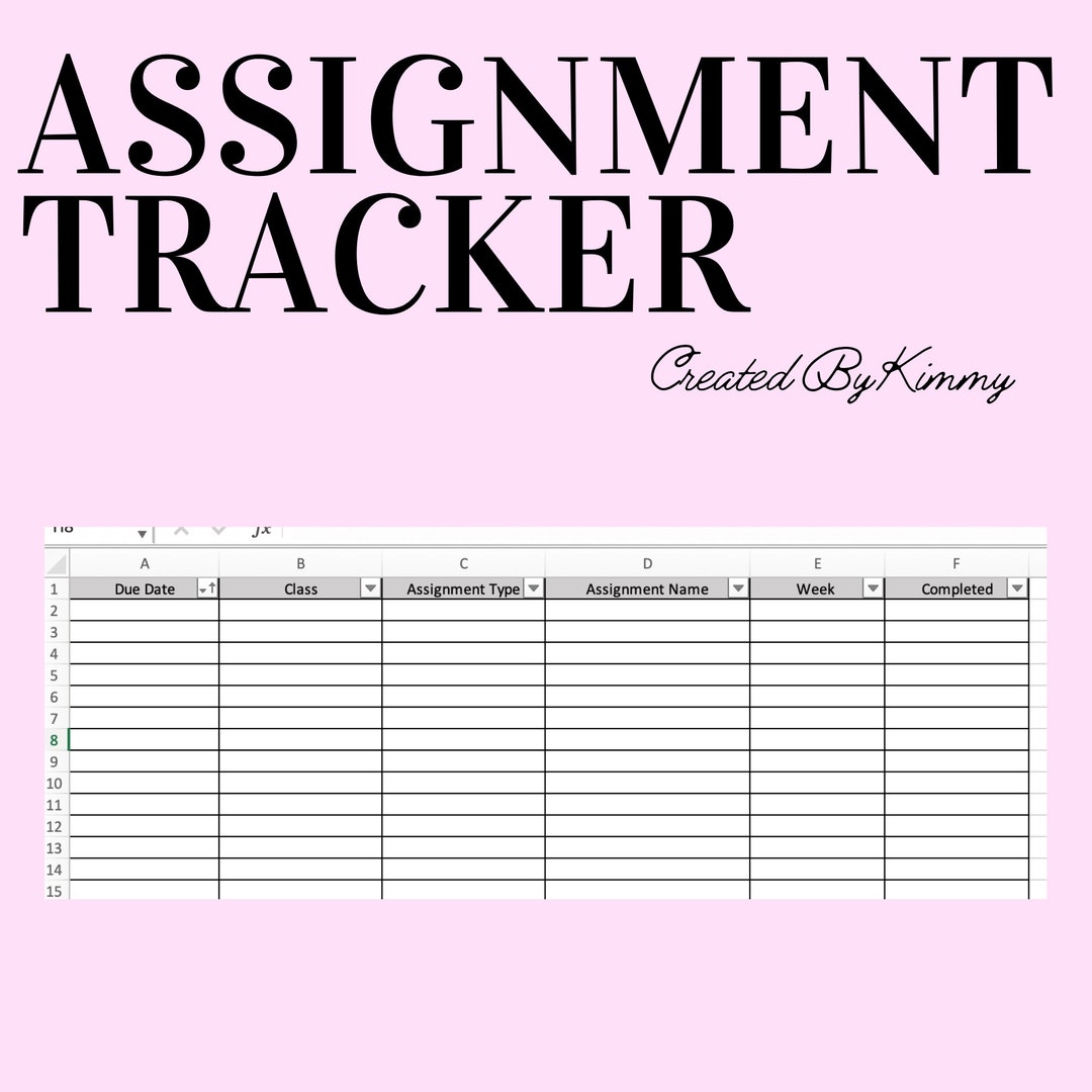 college assignment tracker pdf