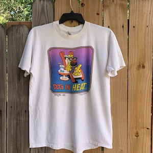 Vintage 1988 Gänsemutter und Grimmhund in Heat T-Shirt Größe XL international syndizierter Comic von Cartoonist Bell Peters