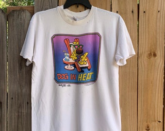 Vintage 1988 Mother Goose and Grimm Dog in Heat T-shirt Size XL internationally syndicated comic strip by cartoonist Mike Peters
