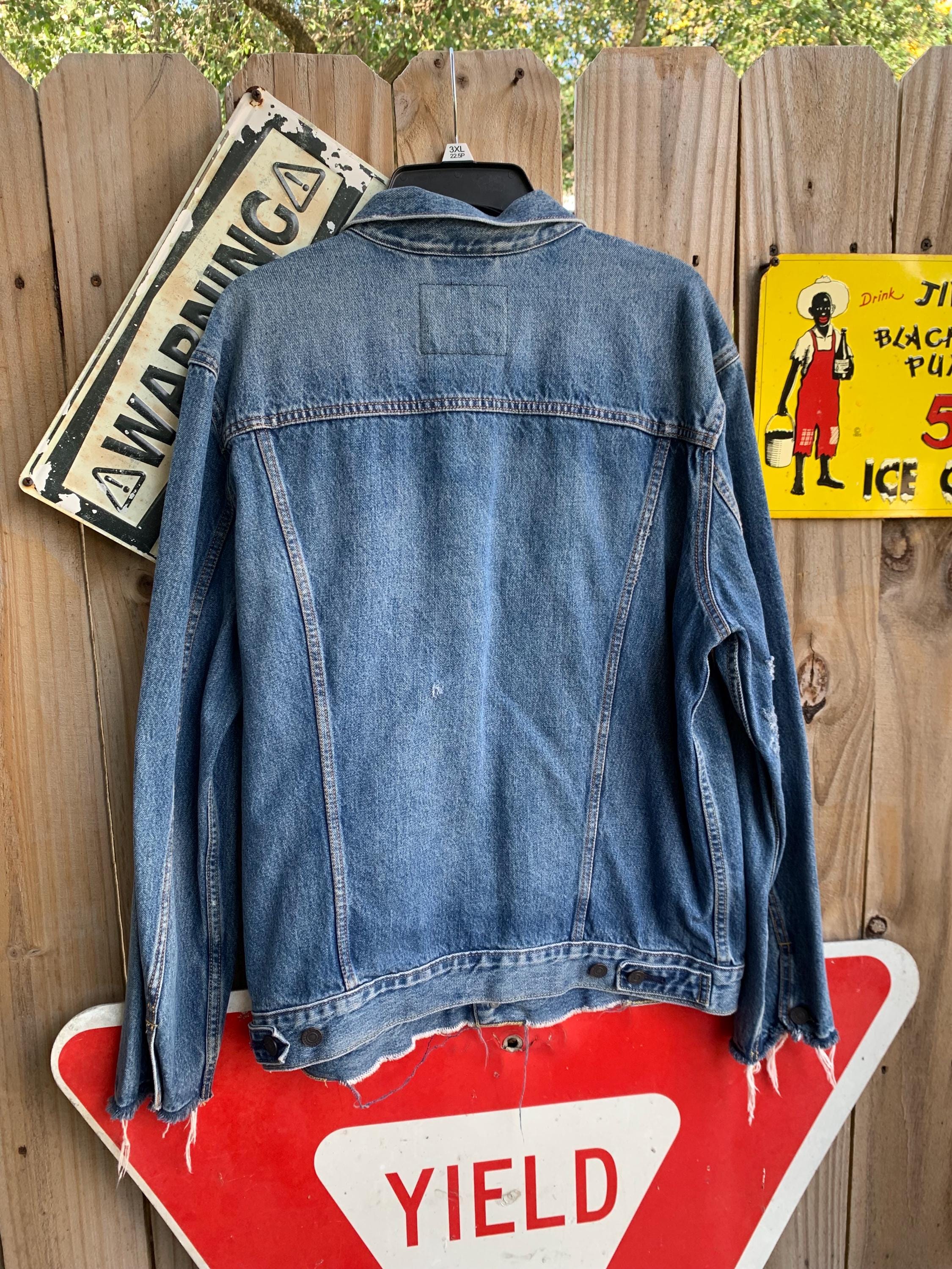 Vintage Y2K Levi's Denim Jacket With a Distressed, Worn-in Look