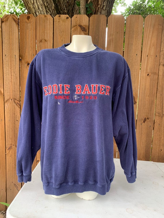 Vintage 90s Eddie Bauer embroidered Sweatshirt si… - image 1