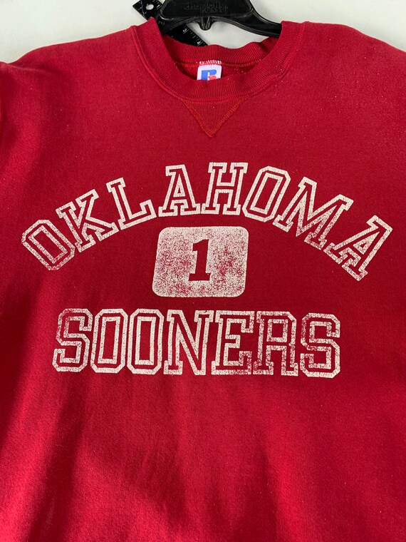 Vintage 80s Oklahoma Sooners Sweatshirt Size L By… - image 2