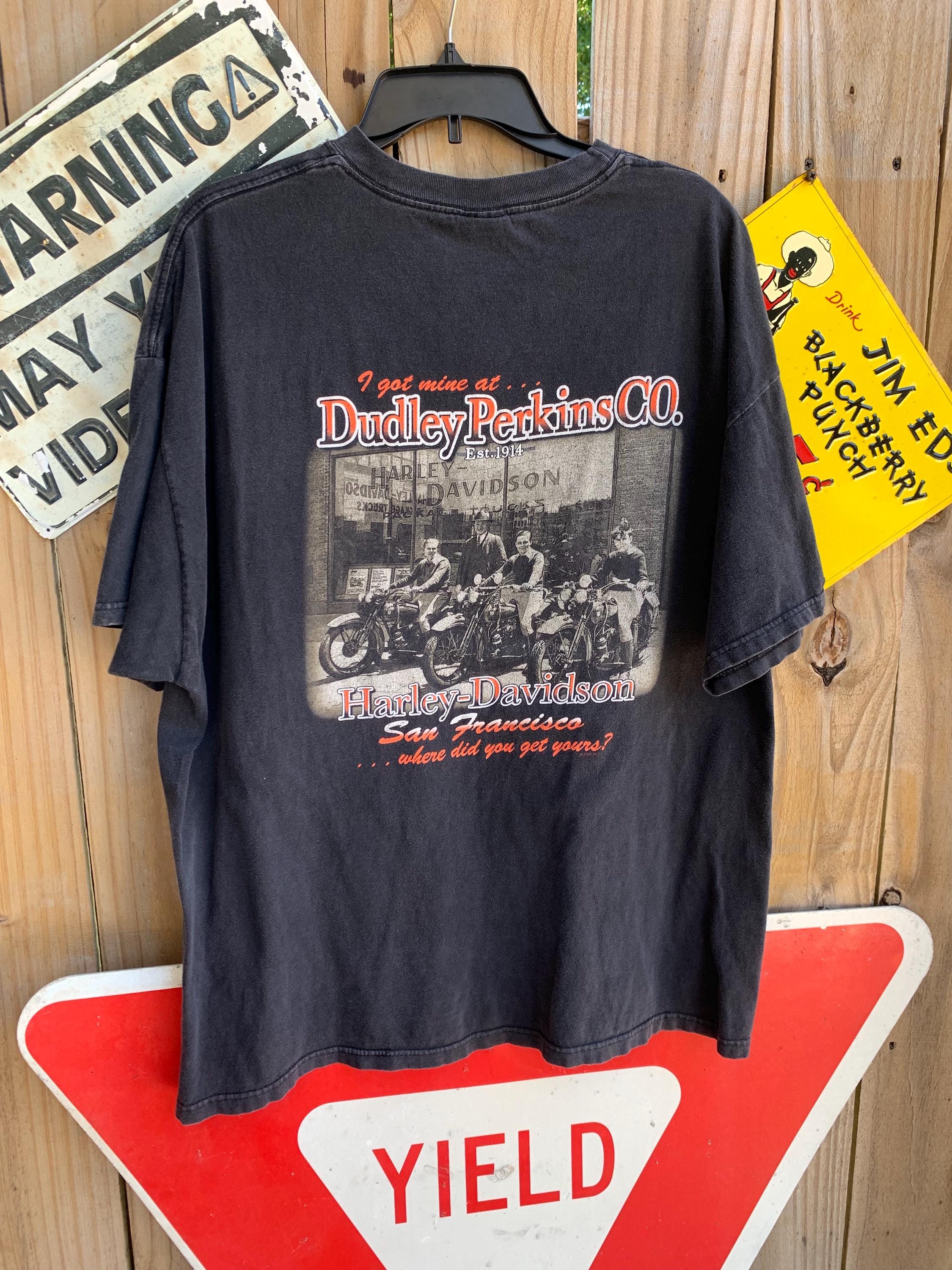 t*m様 Harley-Davidson Dudley Perkins Tシャツ Dudley Perkins Co. Harley Davidson, 90 Years T Shirt, Men's