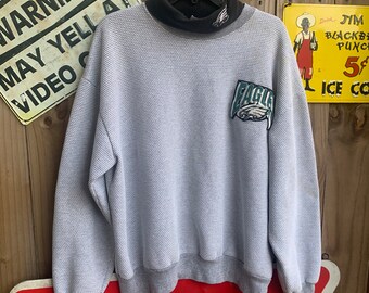 Vintage 90er Jahre Philadelphia Eagles Rollkragen Majestic Sweatshirt Gr.XL