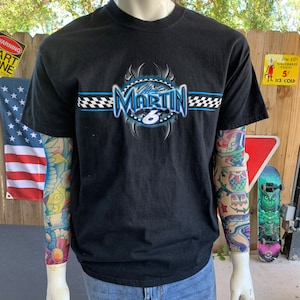 Vintage 00s Mark Martin Number 6 Nascar T-shirt size L