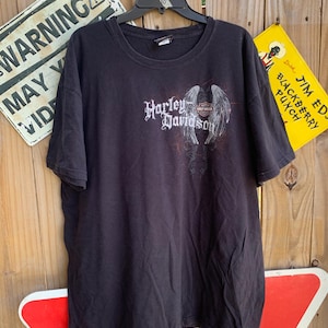 Harley Davidson black t-shirt with angel wings Size 2X