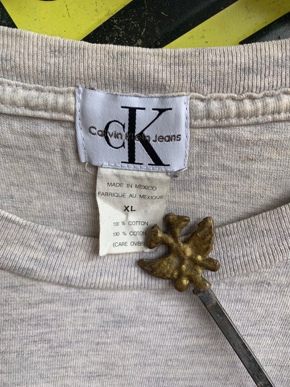 Vintage 90s Calvin Klein Spell Out T-shirt Size XL - Etsy