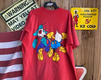 Vintage 90s Mickey Mouse & Friends T-shirt - Big Print XXXL