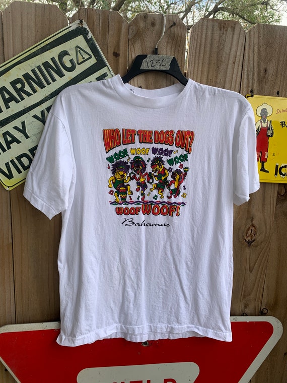 Vintage 80s Bahamas Party dogs Who let the dogs ou