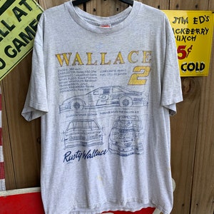 Vintage 90s Rusty Wallace Specifications Car T-shirt Size XL by Nutmeg Mills