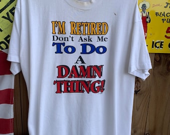 Vintage 1992 Funny Retired T-shirt - Size XXL