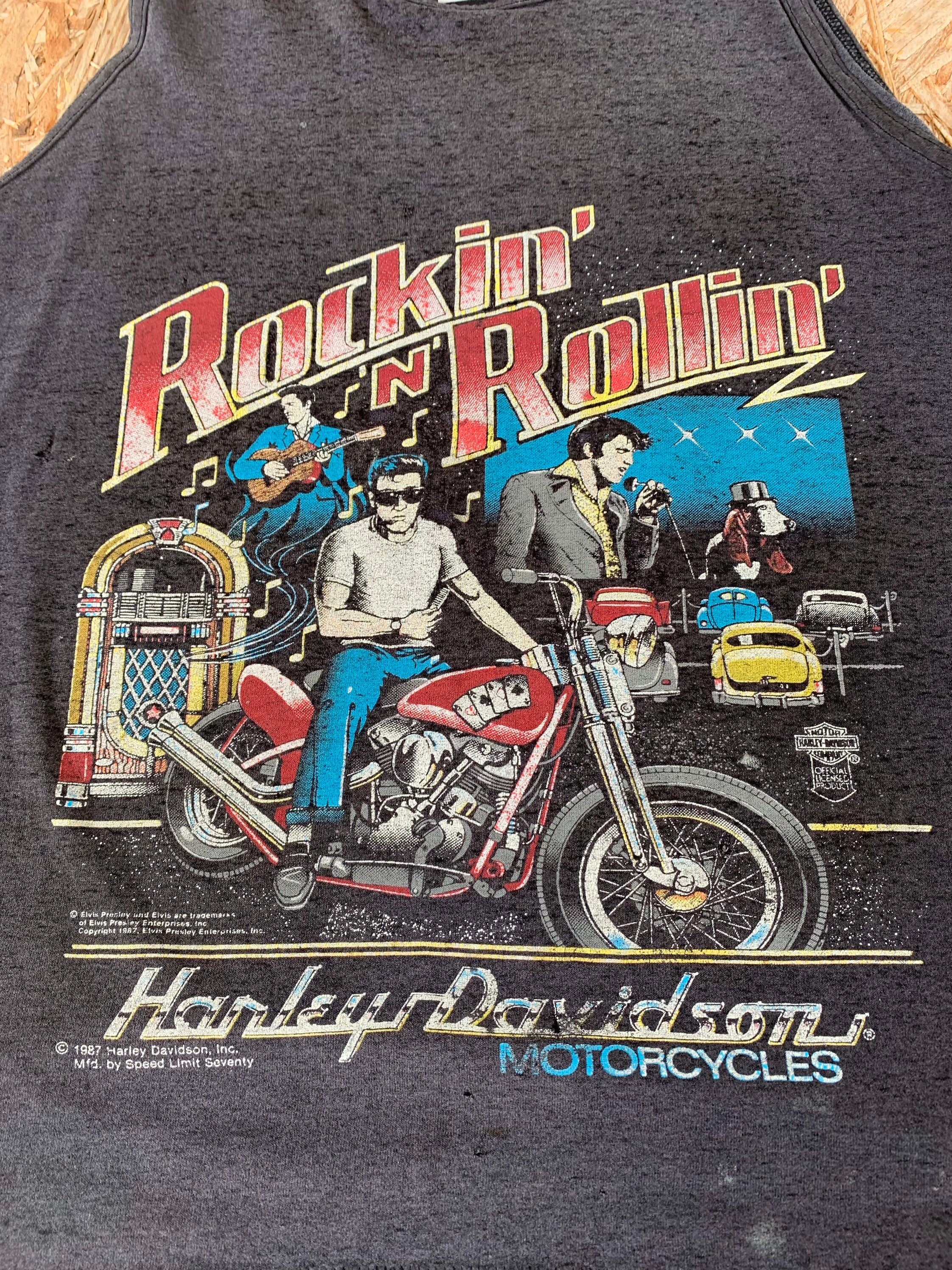 在庫限りセール 80s HARLEY-DAVIDSON ELVIS PRESLEYビンテージ T 