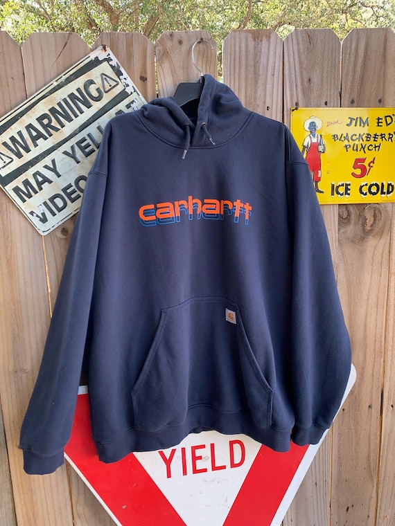 Vintage Carhartt Rain Defender Hoodie Size XXL Loose Fit Very Soft