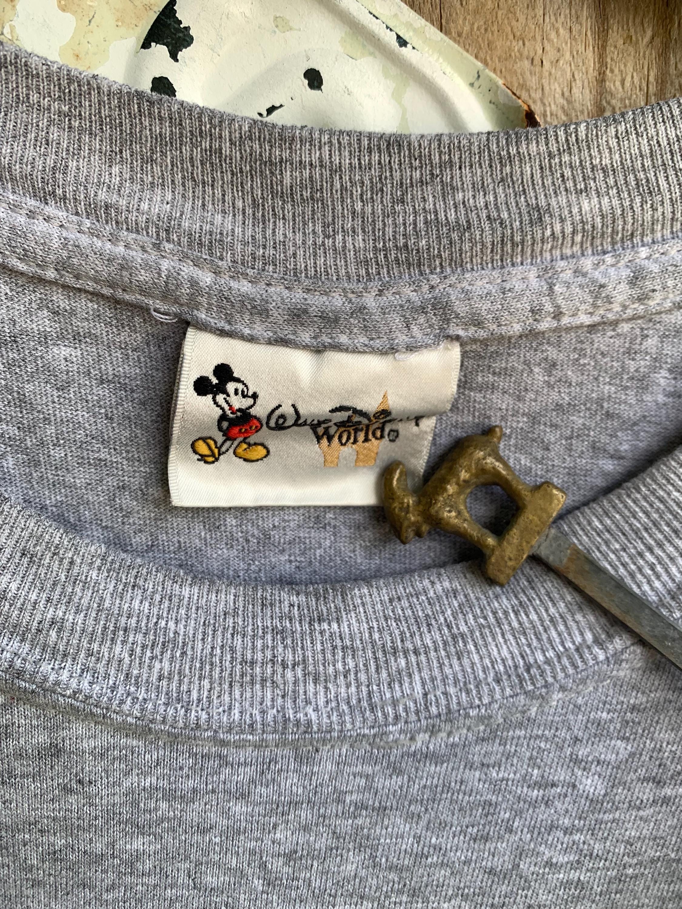 Vintage 90s Mickey Mouse Grey Disney World Tee XL - Etsy UK