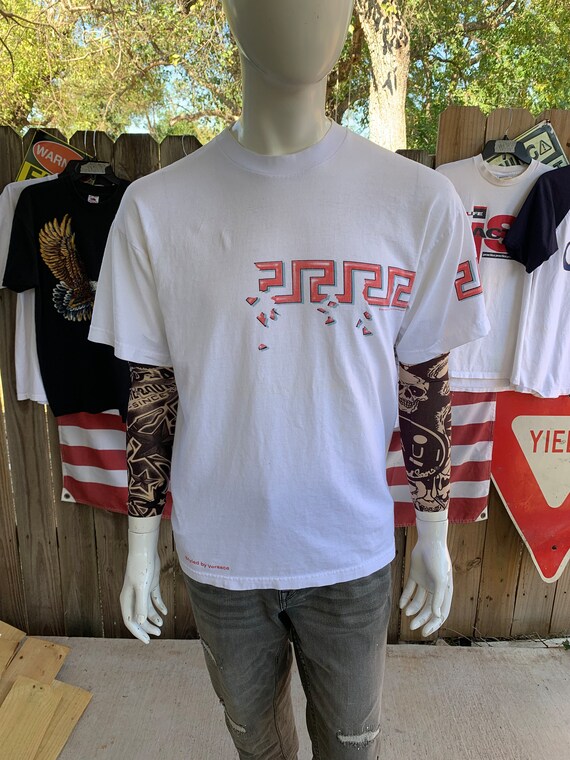 Vintage 90s Elton John Versace T-shirt - Double Sided Size L - Etsy