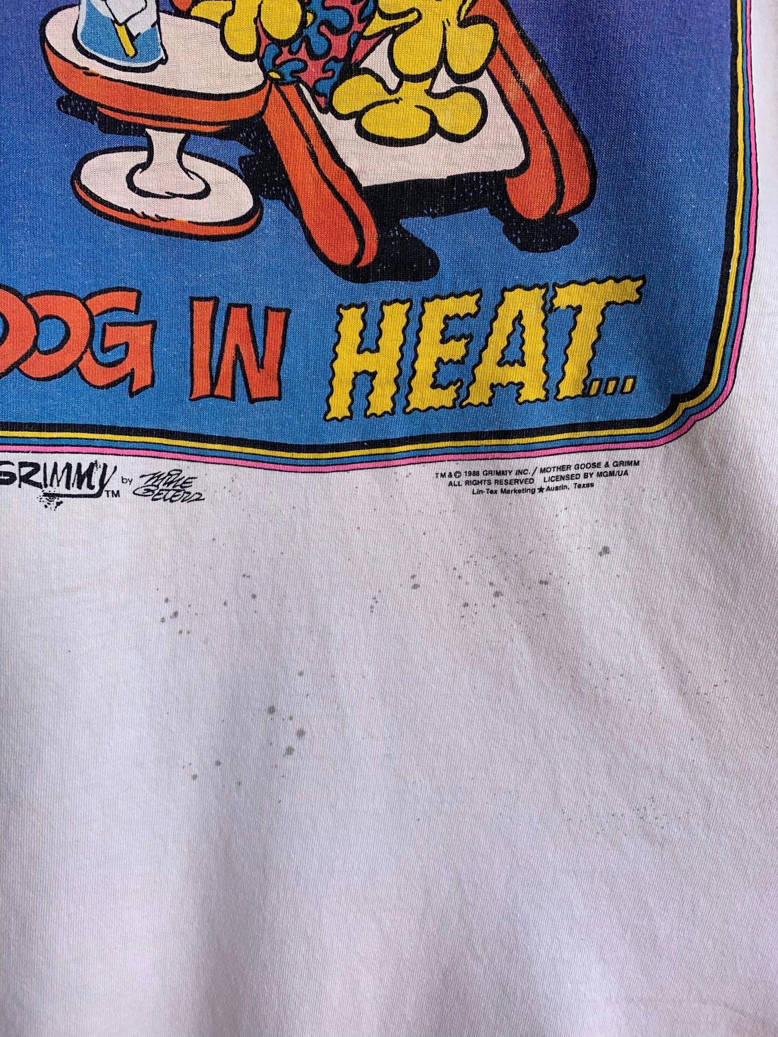 Vintage 1988 Mother Goose and Grimm Dog in Heat T-shirt Size - Etsy