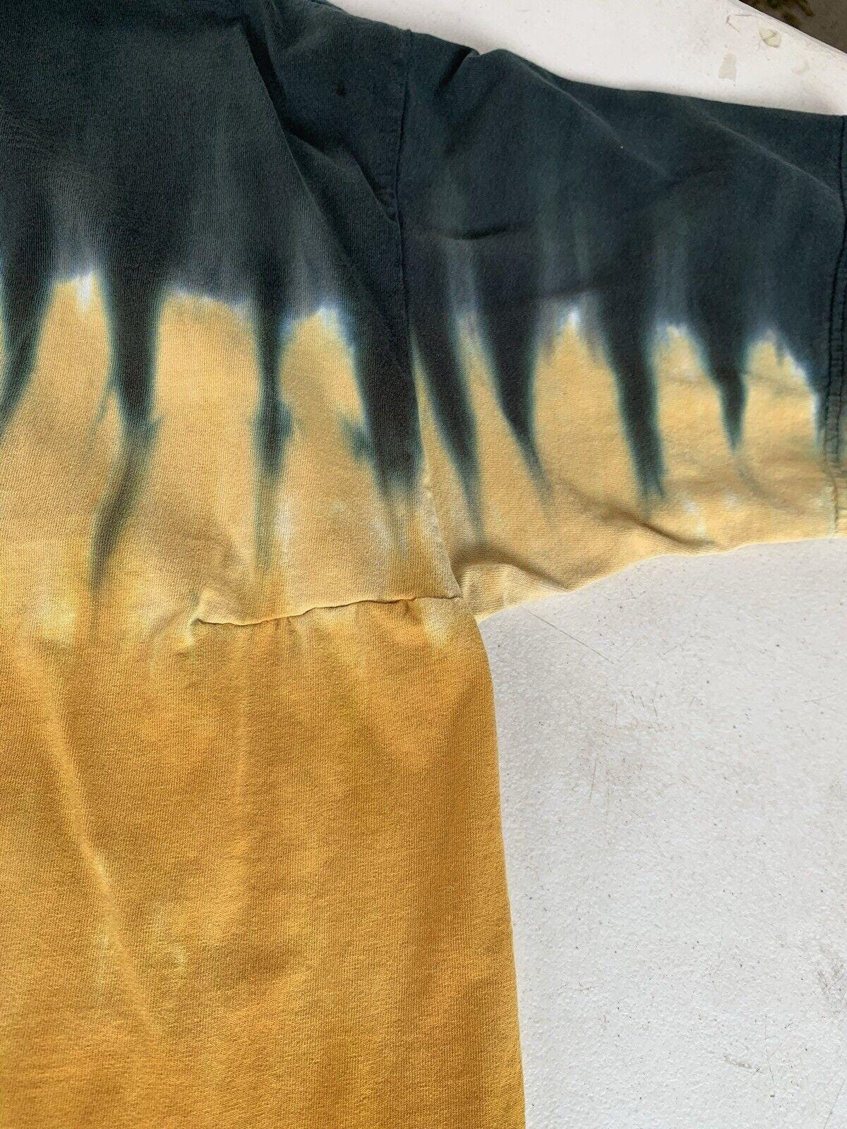 Vintage Y2K Liquid Blue Led Zeppelin Crop Circles Tie Dye T-shirt 