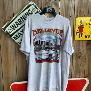 Vintage 1997 Bellevue Police department T-shirt Size XXL