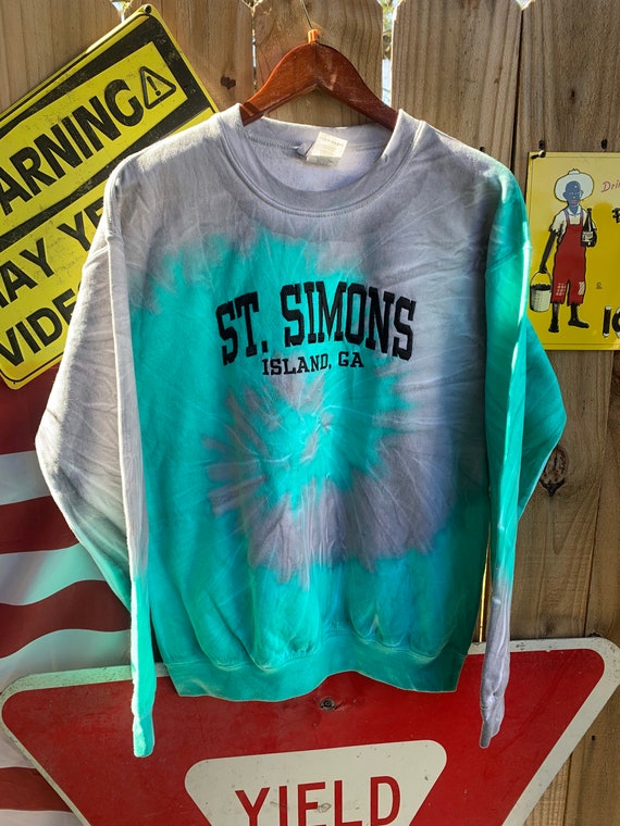 Vintage St Simons Island GA Tie dye Sweatshirt Siz