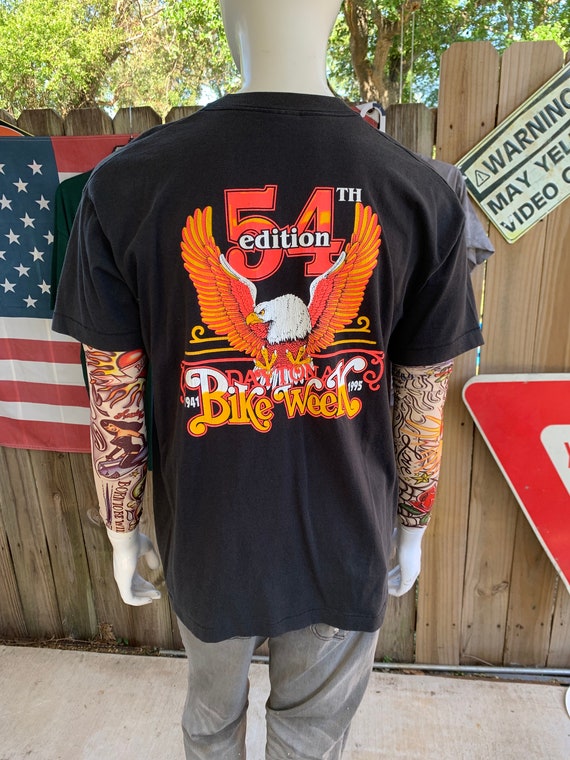 Vintage 90s Daytona Beach Bike Week 1995 54 Edition Tshirt Size XL  