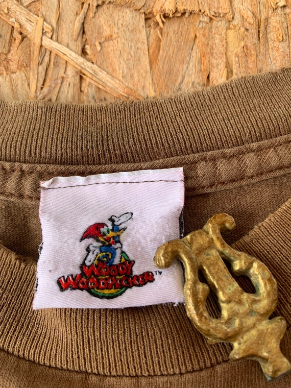 Vintage 90s Woody Woodpecker Distressed T-shirt S… - image 3