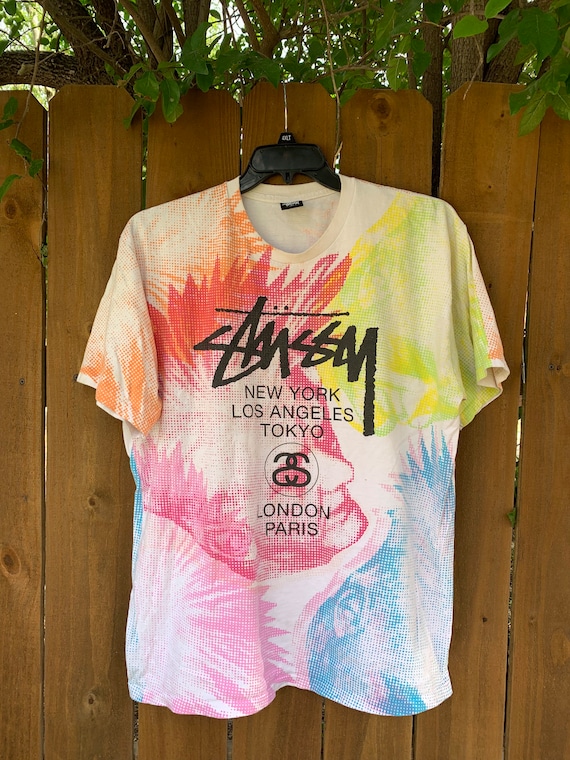 Vintage 00s Stussy Tie Dye T-shirt Size XL - Etsy