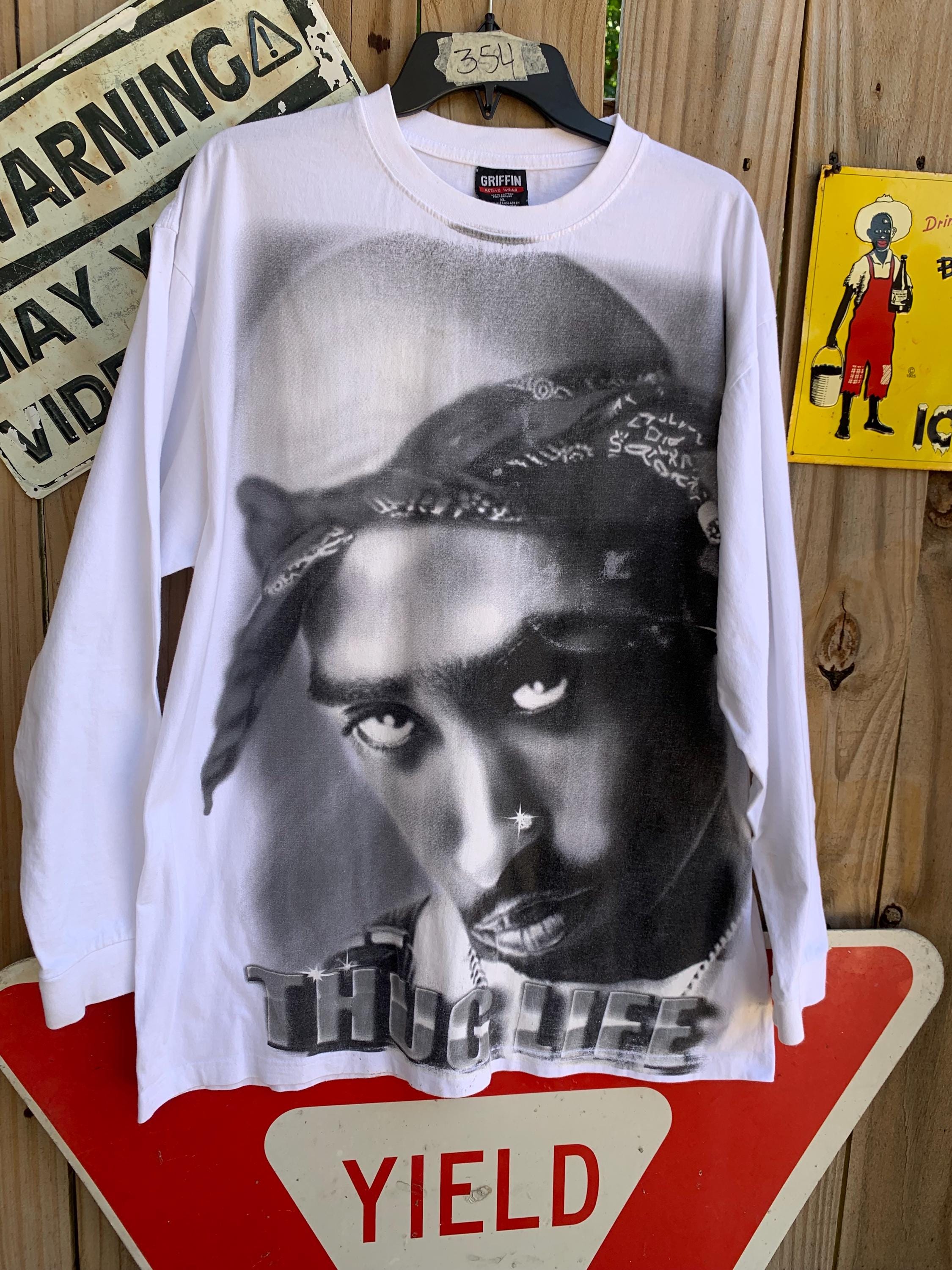 Vintage Tupac Thug Life Rap Tee: 90s Hip Hop Long Sleeve (XL) - Etsy