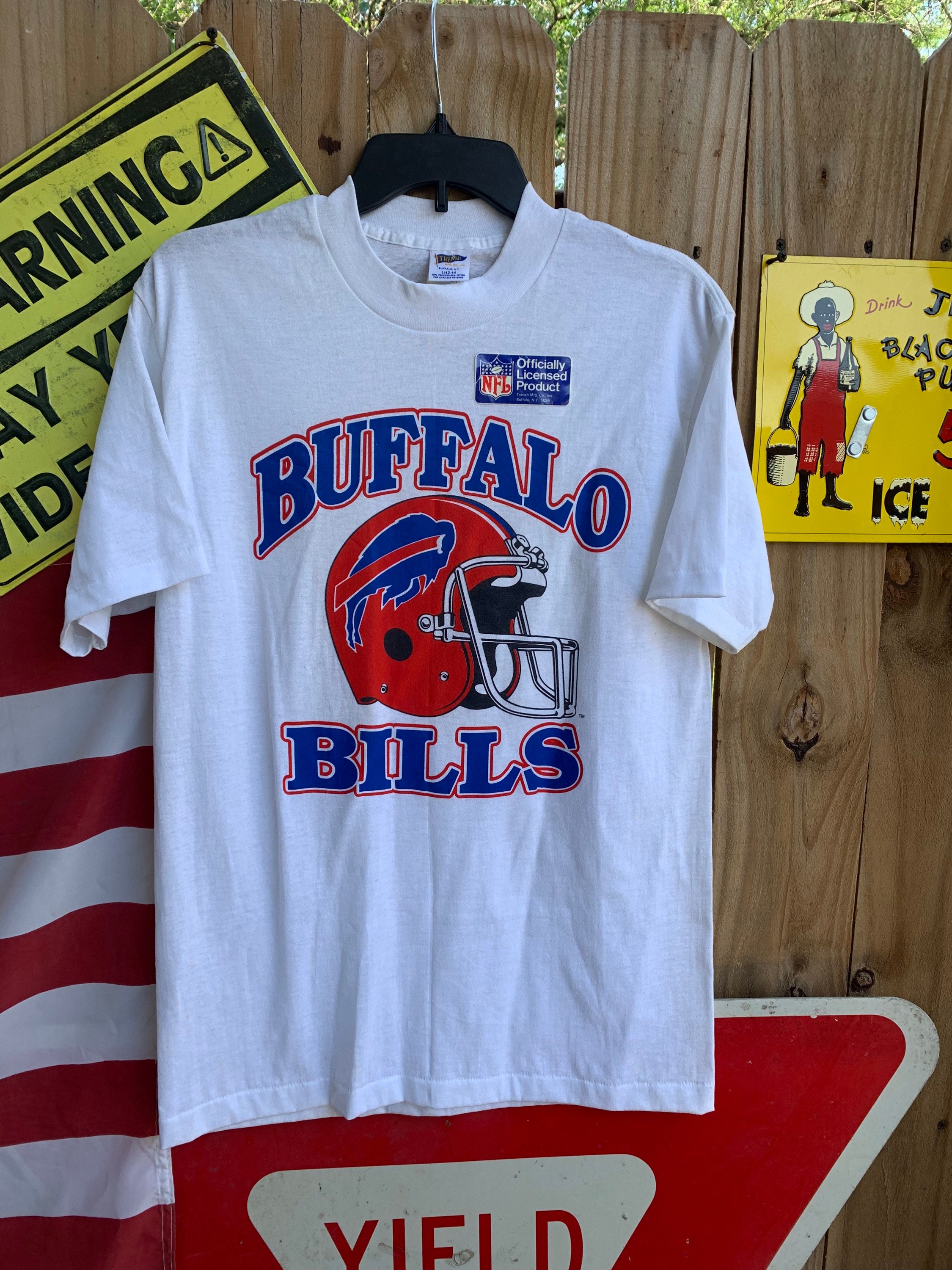 Vintage 80s Buffalo Bills New T-shirt by Trench Buffalo New -   Denmark