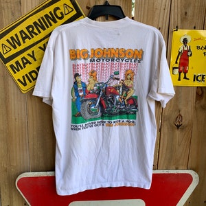 Vintage 90s Big Johnson Motorcycle T-shirt (size XL) - Etsy
