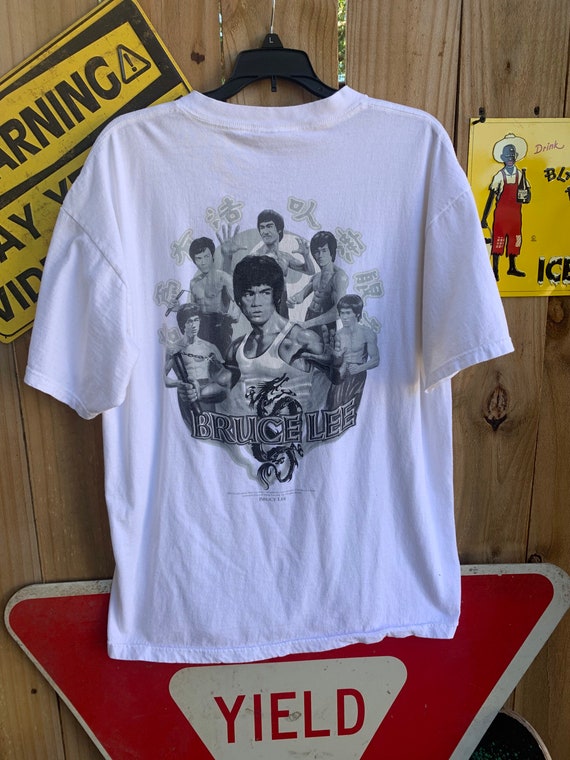 Vintage 90s Bruce Lee T-shirt Size XL By Universa… - image 1