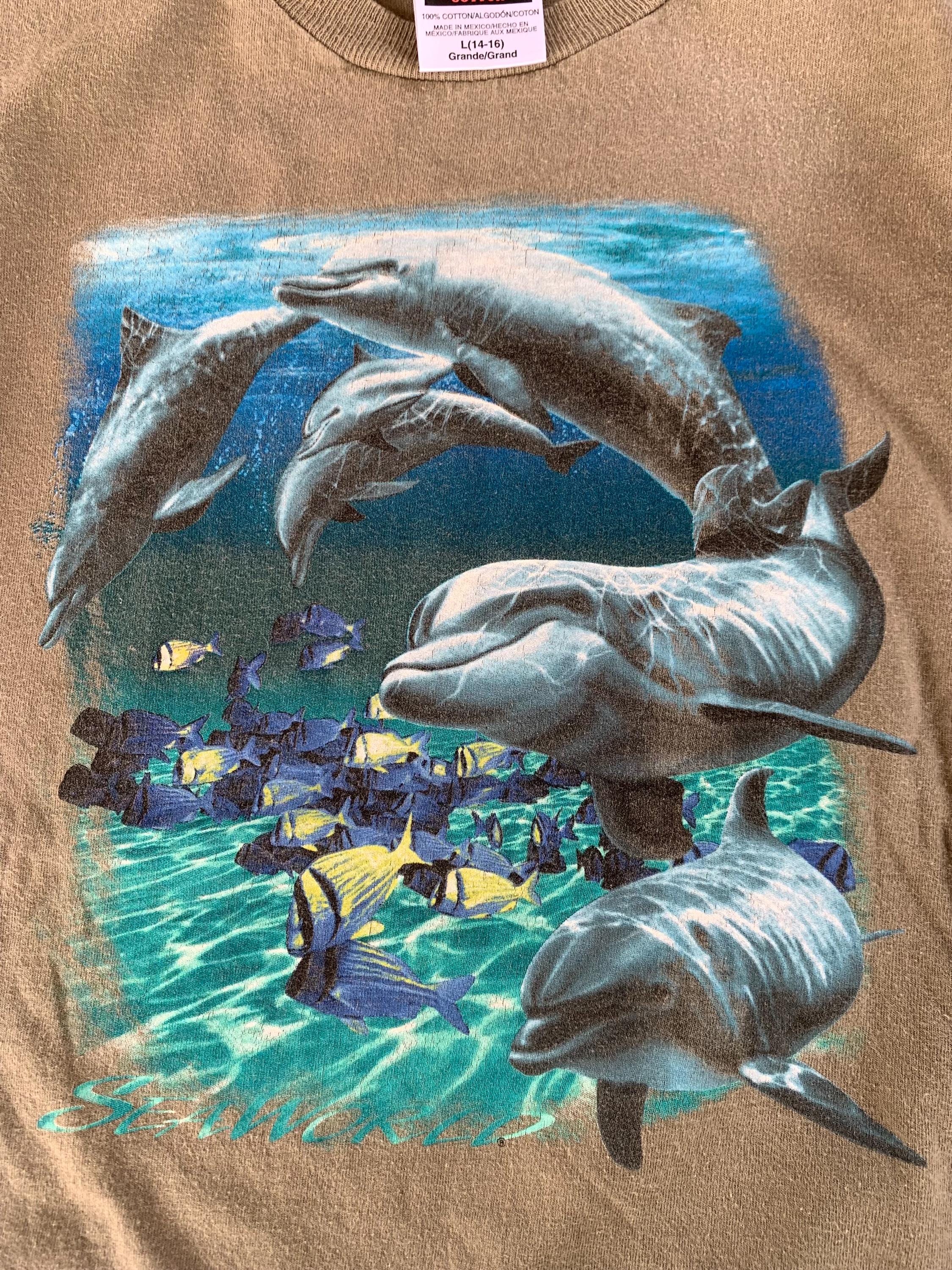 1990s Tultex Brown Dolphin Graphic Tee Youth Size L (14-16) - Etsy