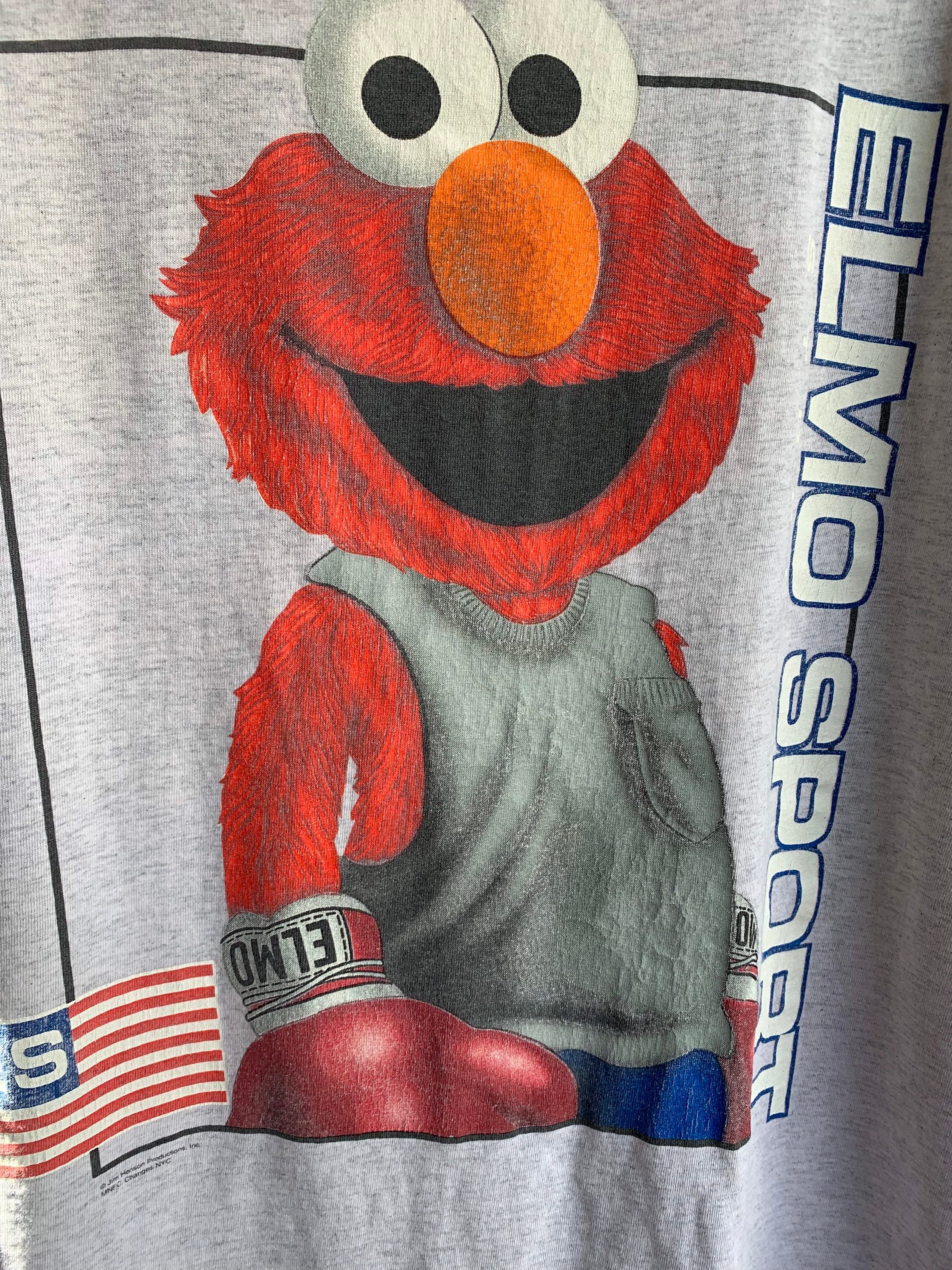 Vintage 90s Elmo Sport Sesame Street T-shirt Size XL - Etsy