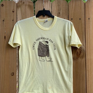 Vintage 1976 Uncle Sherman “the Flasher” Fan Club T-shirt Size L