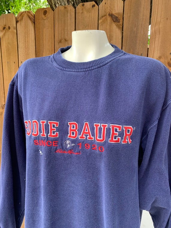 Vintage 90s Eddie Bauer embroidered Sweatshirt si… - image 2