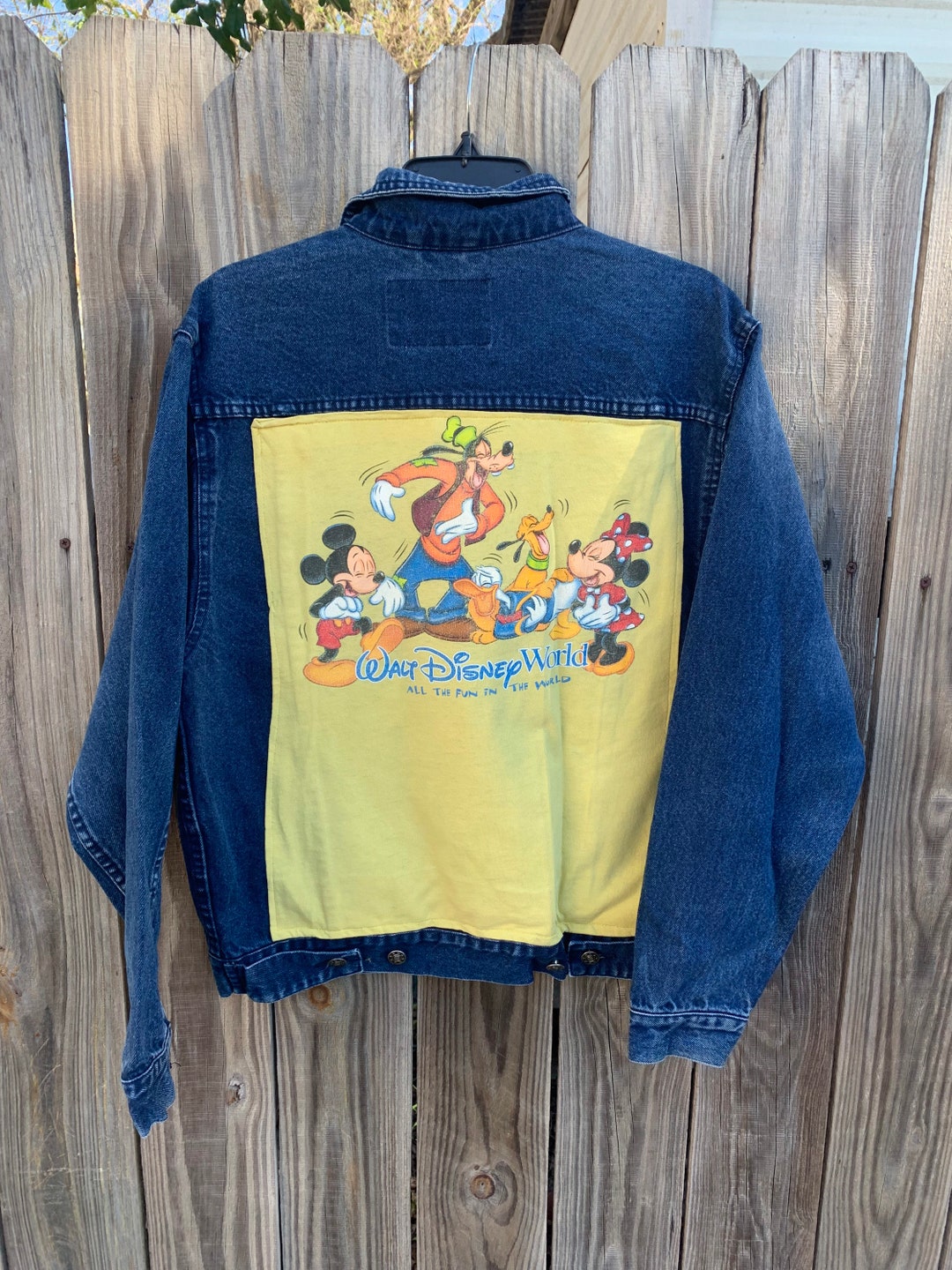 Vintage 90s Mickey Mouse Reworked Denim Jacket Size S - Etsy