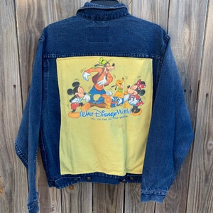 Vintage 90s Mickey Mouse Reworked Denim Jacket Size S