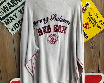 Vintage Tommy Bahama Boston Red Sox quarter zip embroidered sweater XL