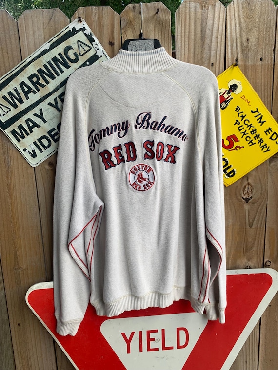 Tommy Bahama, Vintage Tommy Bahama Boston Red Sox quarter zip embroidered sweater XL